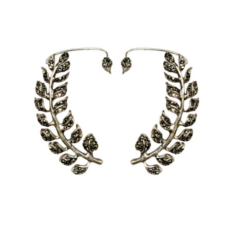 Earcuff de prata com marcassitas