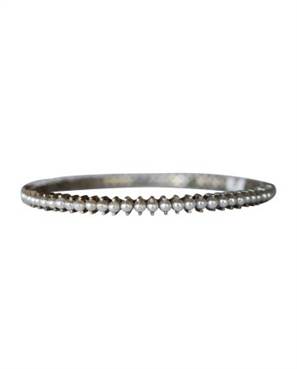 BRACELETE RÍGIDO EM PRATA DE LEI 925 COM PÉROLAS