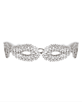 TIARA CRAVADA COM ZIRCÔNIAS E BANHO DE RÓDIO BRANCO