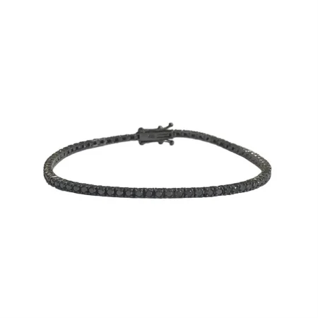 Riviera em ouro branco 18k com diamante negro e ródio negro
