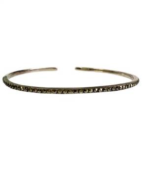 BRACELETE RÍGIDO EM PRATA DE LEI 925 COM MARCASSITAS