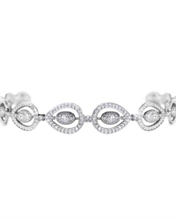 TIARA CRAVADA COM ZIRCÔNIAS E BANHO DE RÓDIO BRANCO