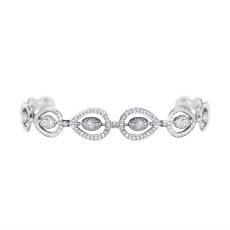 TIARA CRAVADA COM ZIRCÔNIAS E BANHO DE RÓDIO BRANCO