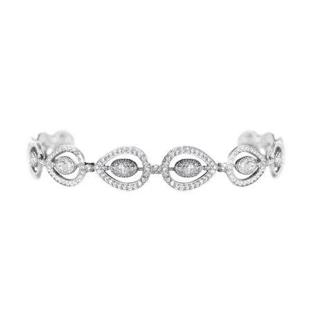 TIARA CRAVADA COM ZIRCÔNIAS E BANHO DE RÓDIO BRANCO
