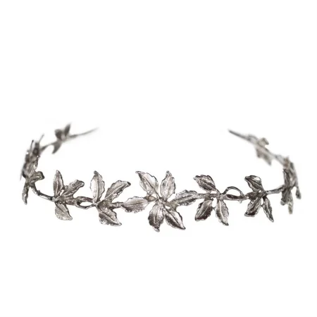 TIARA ANATÔMICA FOLHAS COM BANHO DE PRATA