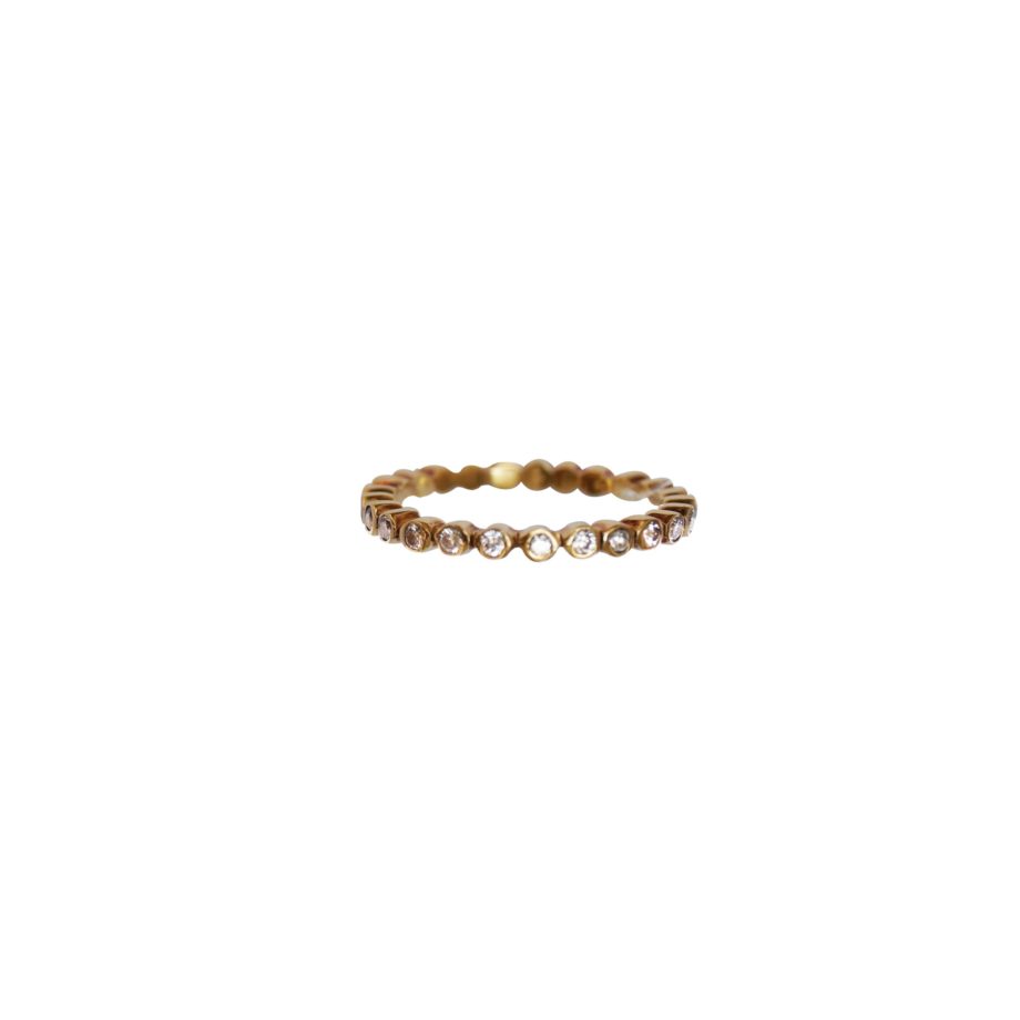 Aliança de ouro amarelo 18k com diamantes