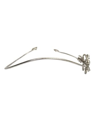 TIARA ANATÔMICA COM BANHO DE PRATA E CRISTAIS