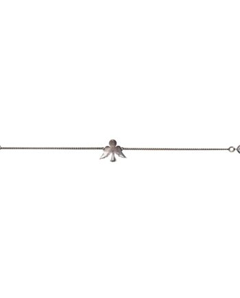 PULSEIRA EM PRATA DE LEI 925 COM RÓDIO BRANCO