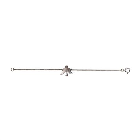 PULSEIRA EM PRATA DE LEI 925 COM RÓDIO BRANCO