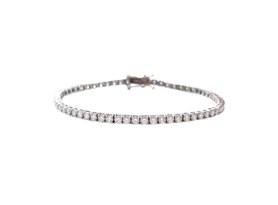 RIVIERA EM OURO BRANCO 18K COM DIAMANTE  E RÓDIO BRANCO