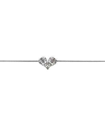 PULSEIRA EM PRATA DE LEI 925 COM RÓDIO BRANCO