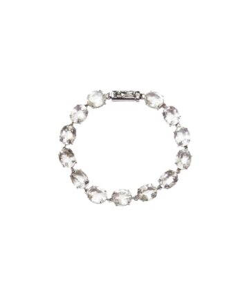 PULSEIRA EM PRATA DE LEI 925 COM TOPÁZIOS E RÓDIO BRANCO