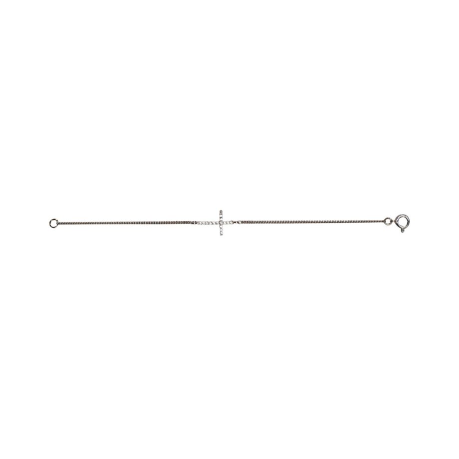PULSEIRA EM PRATA DE LEI 925 COM ZIRCÔNIA E RÓDIO BRANCO