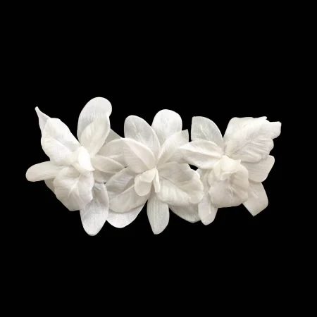 3 FLORES DE TECIDO KATE – OFF WHITE