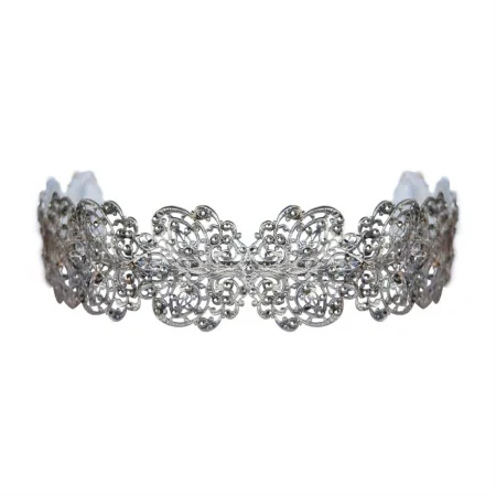 TIARA COM BANHO DE PRATA E MARCASSITAS
