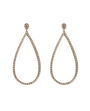 Brinco em ouro branco 18k com diamantes