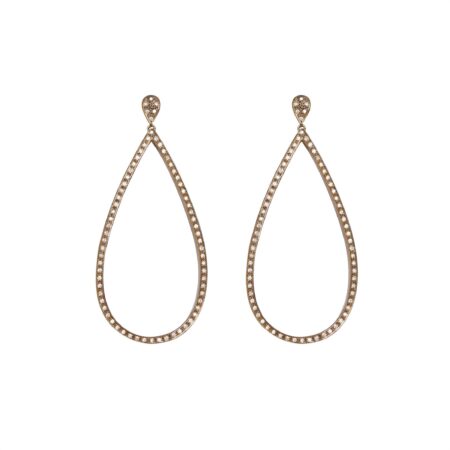 Brinco em ouro branco 18k com diamantes