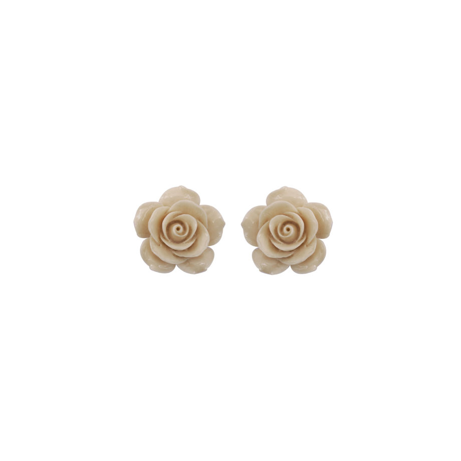 BRINCO EM PRATA DE LEI 925 COM CORAL BRANCO SINTÉTICO