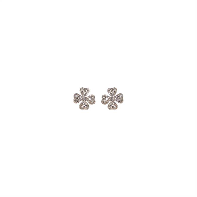 Brinco em ouro branco 18k com diamantes