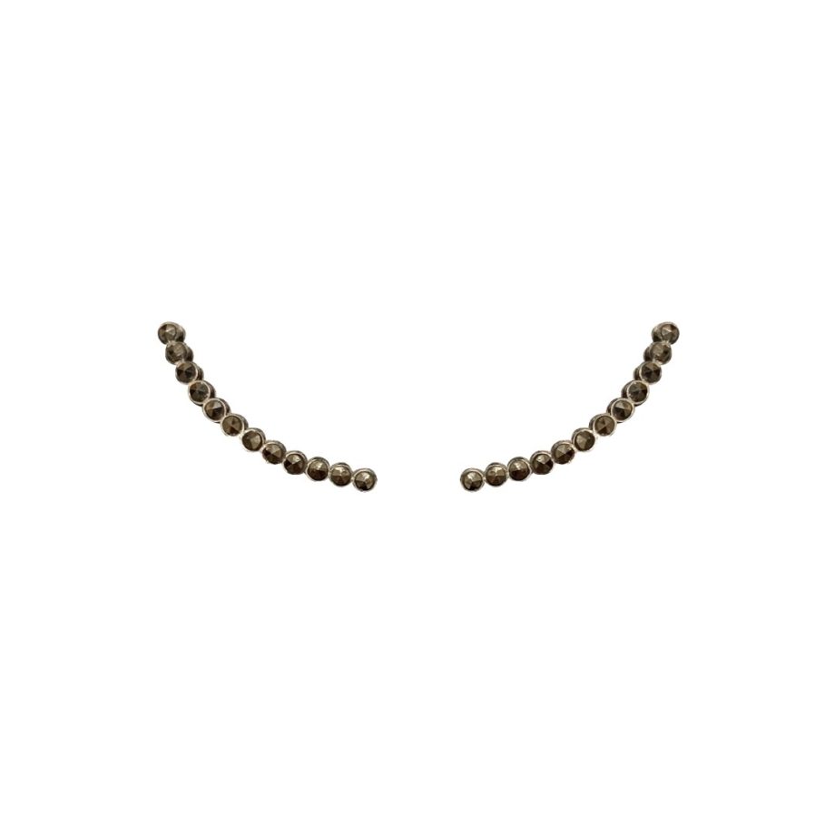 EARCUFF RIVIERA P EM PRATA DE LEI 925 COM MARCASSITAS