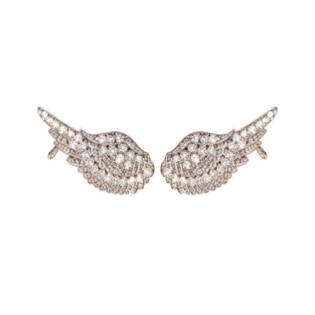 Earcuff em prata de Lei 925 com topázios e ródio branco