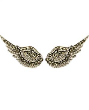 EARCUFF EM PRATA DE LEI 925 COM MARCASSITAS