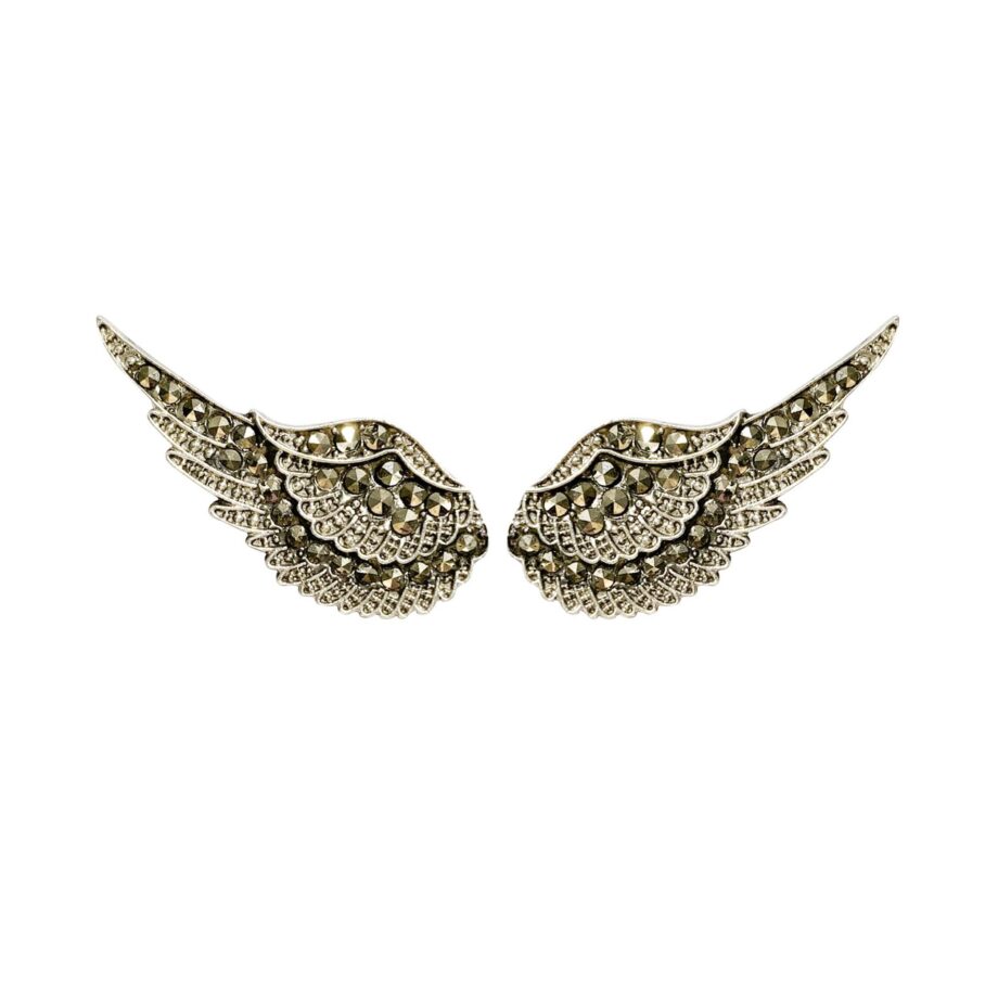 EARCUFF EM PRATA DE LEI 925 COM MARCASSITAS
