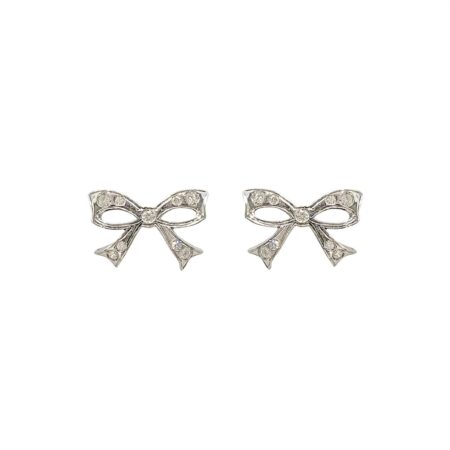 BRINCO EM OURO BRANCO 18K COM DIAMANTES
