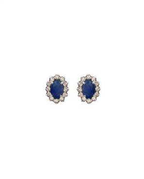 BRINCO EM PRATA DE LEI 925 COM TOPÁZIOS, LAPIS LAZULI E RÓDIO BRANCO