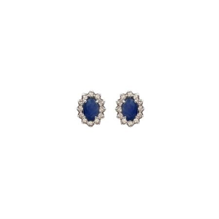BRINCO EM PRATA DE LEI 925 COM TOPÁZIOS, LAPIS LAZULI E RÓDIO BRANCO
