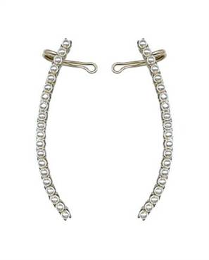 EARCUFF EM PRATA DE LEI 925 COM PÉROLAS
