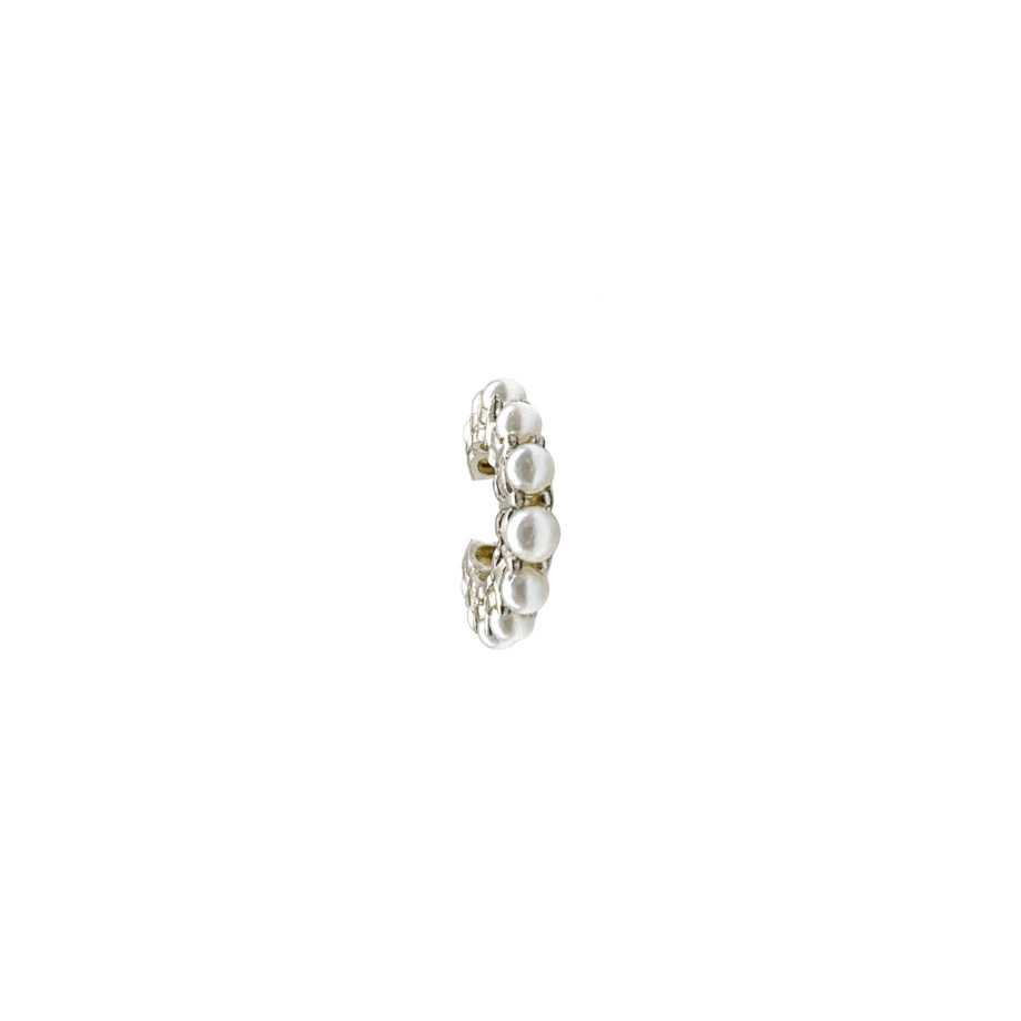 PIERCING EM PRATA DE LEI 925 COM PÉROLAS