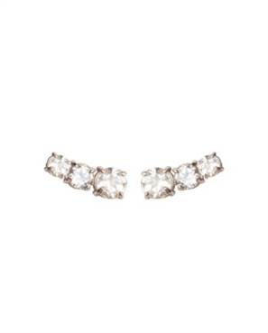 EARCUFF EM PRATA DE LEI 925 COM TOPÁZIOS E RÓDIO BRANCO