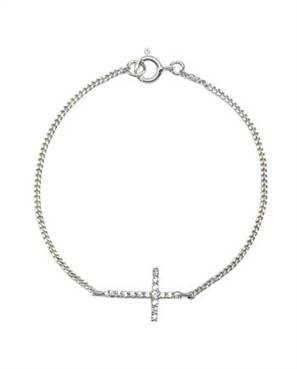 PULSEIRA EM PRATA DE LEI 925 COM ZIRCÔNIA E RÓDIO BRANCO