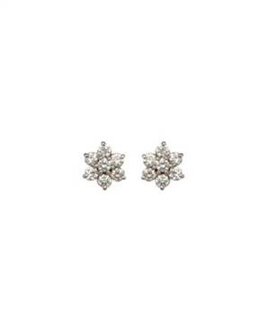 Brinco em ouro branco 18k com diamantes