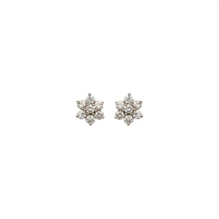 Brinco em ouro branco 18k com diamantes