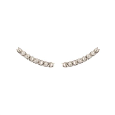 Earcuff riviera M prata 925 com perolas