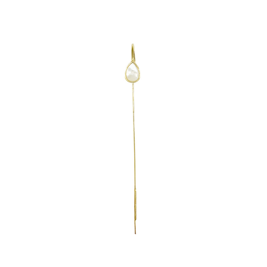 MARCADOR DE LIVRO DOURADO COM GOTA DE MADREPÉROLA - 1UN