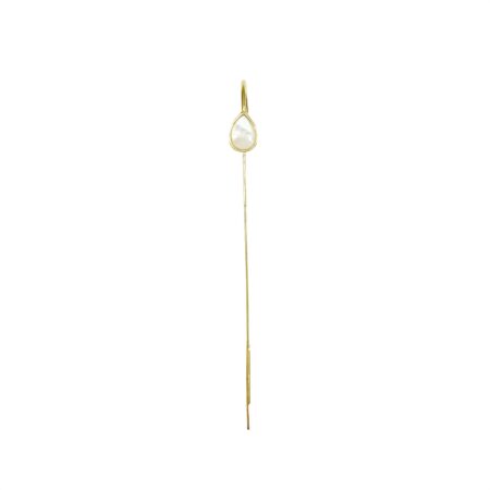 MARCADOR DE LIVRO DOURADO COM GOTA DE MADREPÉROLA - 1UN