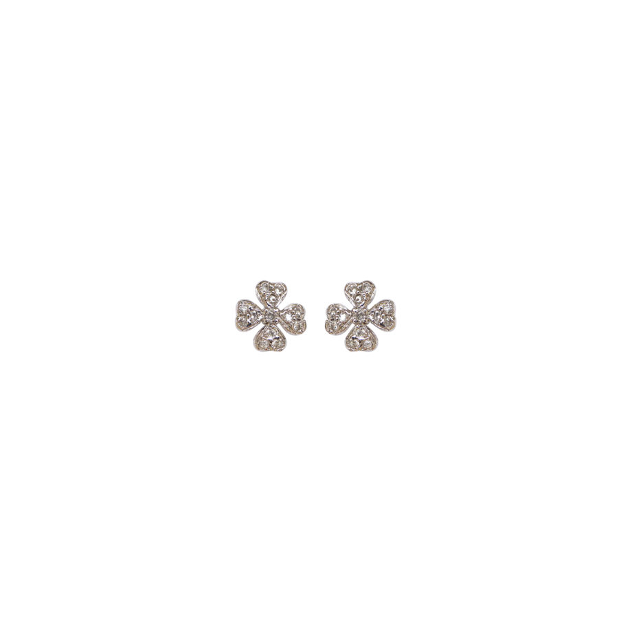 BRINCO EM OURO BRANCO 18K COM DIAMANTES