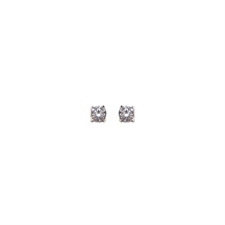 BRINCO EM OURO BRANCO 18K COM DIAMANTE