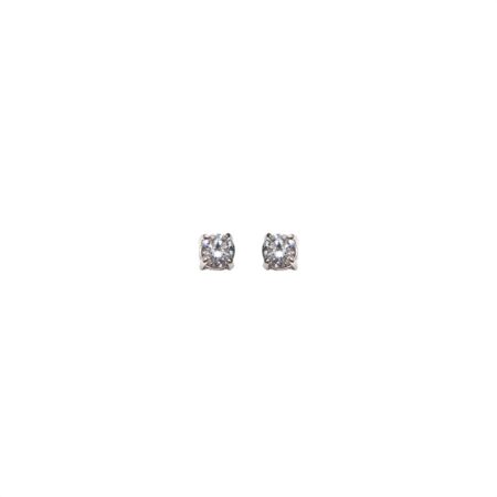 BRINCO EM OURO BRANCO 18K COM DIAMANTE