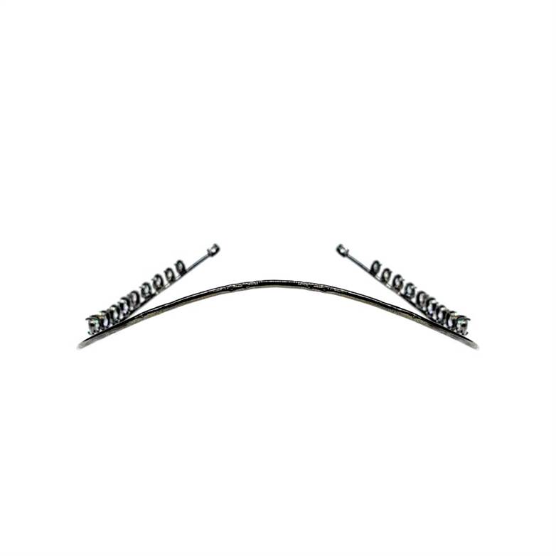 HEADPIECE ANATOMICA COM CRISTAIS – BANHO NEGRO