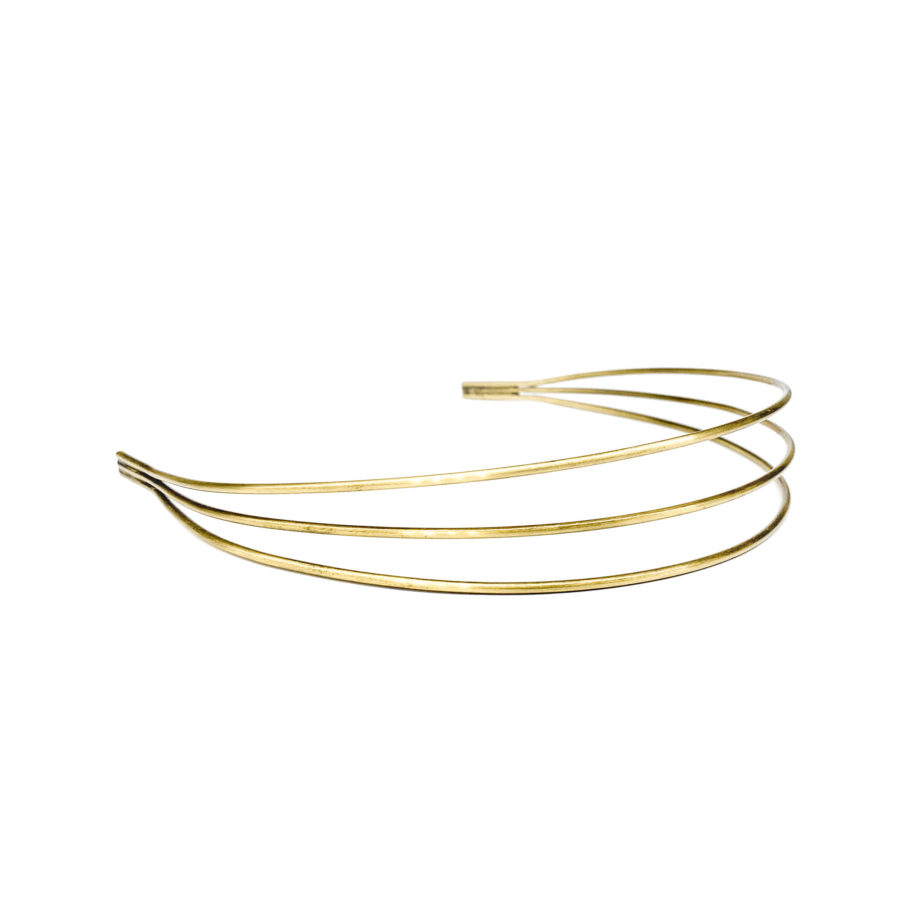TIARA 3 FIOS – BANHO DOURADO