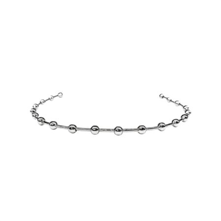 TIARA BOLAS – BANHO PRATA