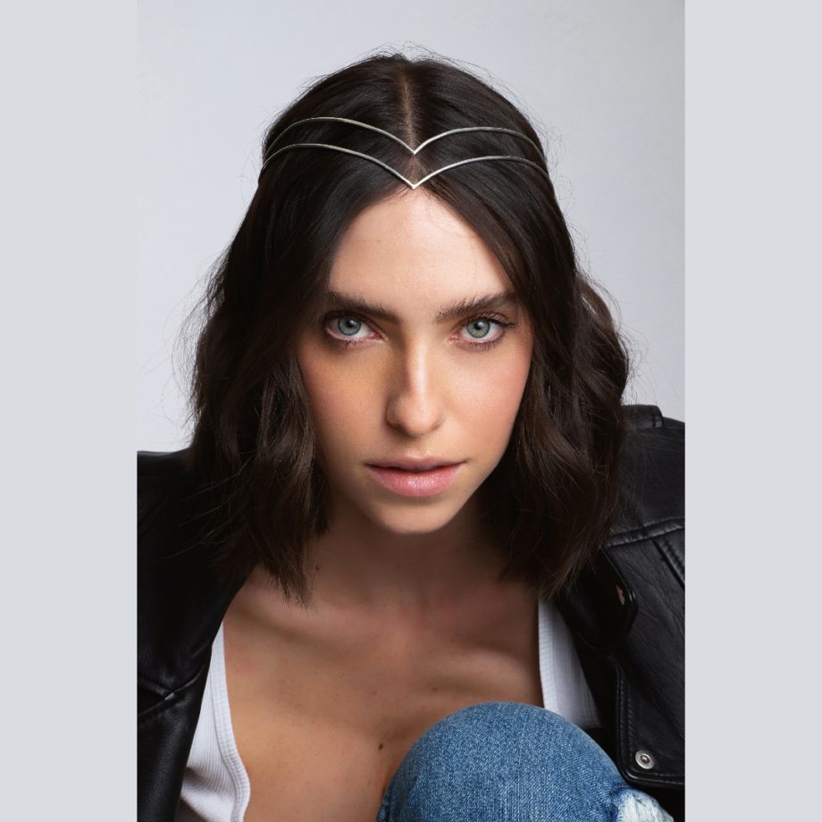 headpiece 2 fios - Banho prata