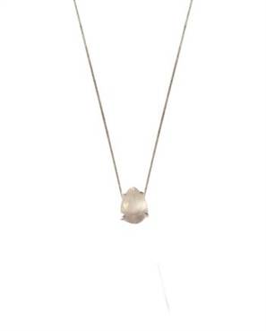 COLAR EM PRATA DE LEI 925 COM QUARTZO ROSA E RÓDIO BRANCO