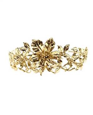 TIARA FOLHAS G - BANHO DOURADO