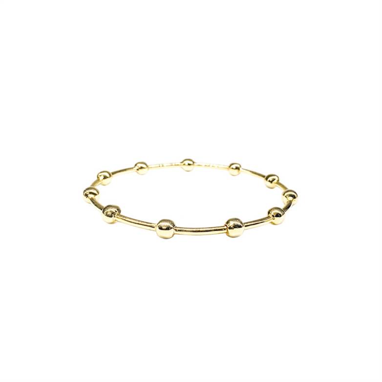 BRACELETE RÍGIDO EM PRATA DE LEI 925 COM BANHO DE OURO