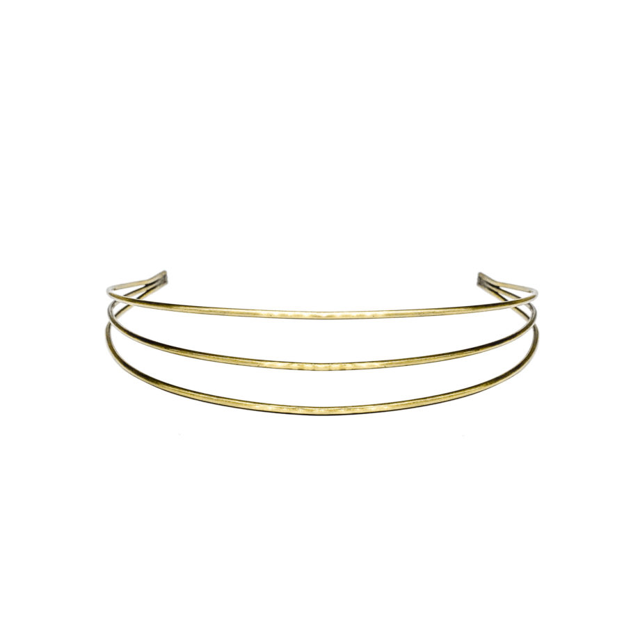 TIARA 3 FIOS – BANHO DOURADO